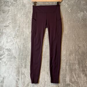 Lululemon Athletica full length leggings in black cherry